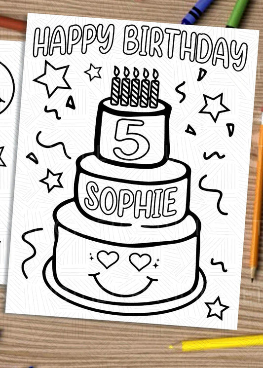 أوراق التلوين عيد ميلاد